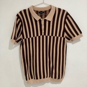Striped Shirt Tan/Brown/Beige